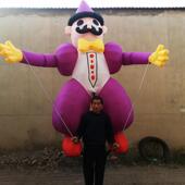 行走互动充气长腿气酒小1009992丑模卡通背卡式 通迅游活动道具商