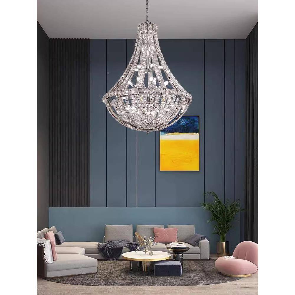 别墅复式楼t高端721大气o水晶吊灯楼大梯lf酒店客厅大平层奢华吸