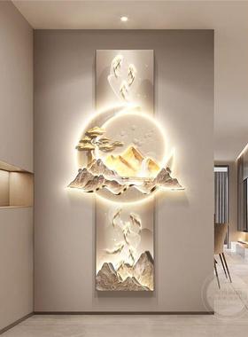 九鱼图入户玄关装画挂20829-0302饰5年新高端带灯走廊款画客厅轻