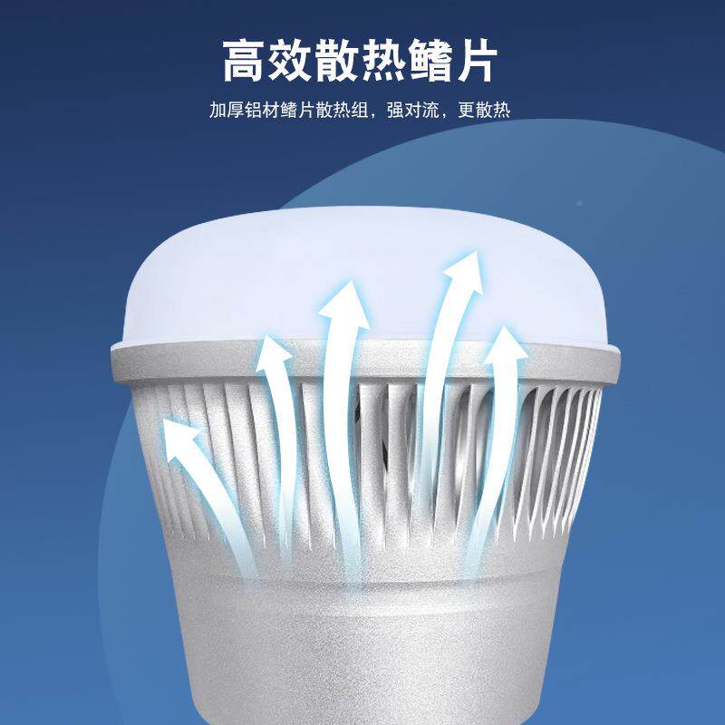 爆亮LD大功率球泡灯车间2厂房铝材超亮e7口家用足瓦E85772节螺能
