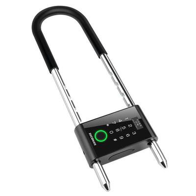 锁电子UAL10050插办公室玻璃门指纹商铺智能密码子锁电型防水指纹