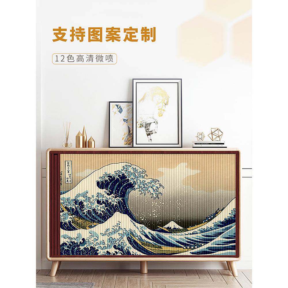门折叠式橱门AKL-小柜免打隐形孔推拉厨房小柜门简易蜂巢柜门板隔