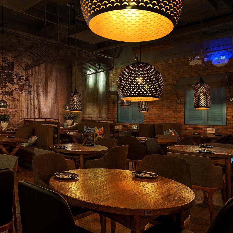 铁艺复刻古工餐业风吊灯厅饭店镂空雕96468花纹鳞风格装饰欧美鱼,家装灯饰光源,智能吊灯,淘宝优惠券,粉丝福利购,淘宝优惠卷