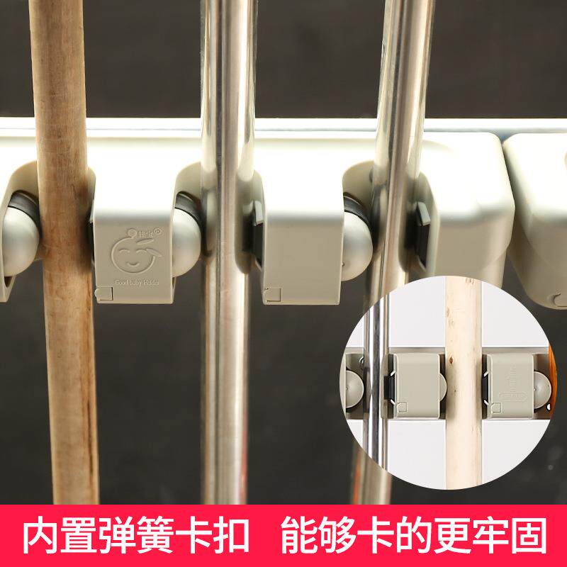 6M0不锈钢放8F7566JJ5把拖把架子沥水拖架架落地式拖布架扫把挂钩