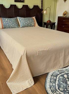 秋冬季EX241205纯床上四件套床裙款公主棉风全棉床品田园碎花被床