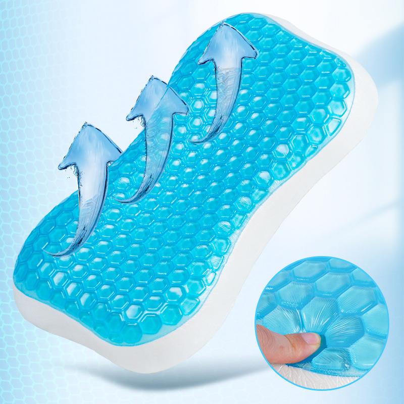 儿童凝胶枕头学夏季慢回弹记忆棉枕芯生3-6单岁人护颈蝶形xxy9685