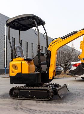 源厂家型农用挖掘机履带式挖头沟HT08小型挖小土机钻钩机破碎锤螺