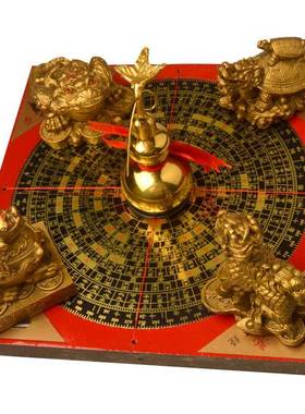 葫芦龙龟金蟾貔貅罗家盘铜阵麒麟宅五五宝阵行阵貔貅NBZ居客厅摆