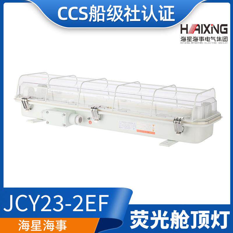 海星CCS船用钢质荧光舱顶灯ZYC/JCY43/JCY23-2/2E/2EF带应急网罩