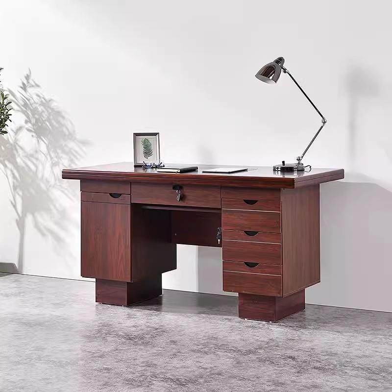 单人台式电脑职员桌商用家用带抽屉带锁双人工位办公桌财务桌