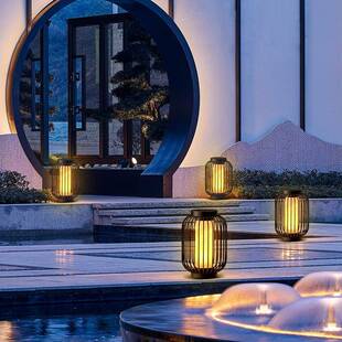 仿古庭院院落草坪灯别墅花园太阳能防水景观公园灯笼落地灯庭院灯