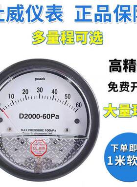 差压表压差表洁净室用压差计空气差压计DuWeiD2000-60pa