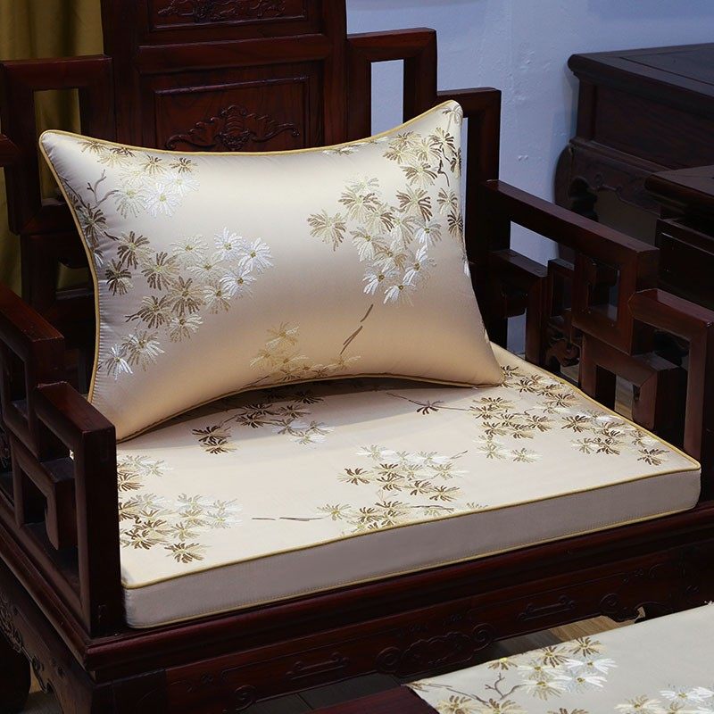 中式红木沙发坐垫实木家具罗汉床垫加厚棕垫防滑木头沙发垫套定制