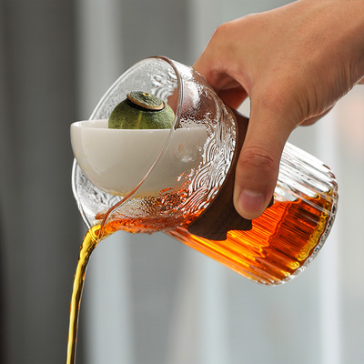 小青柑专用泡茶壶玻璃茶水杯分离公道杯茶滤一体办公室红茶冲茶器