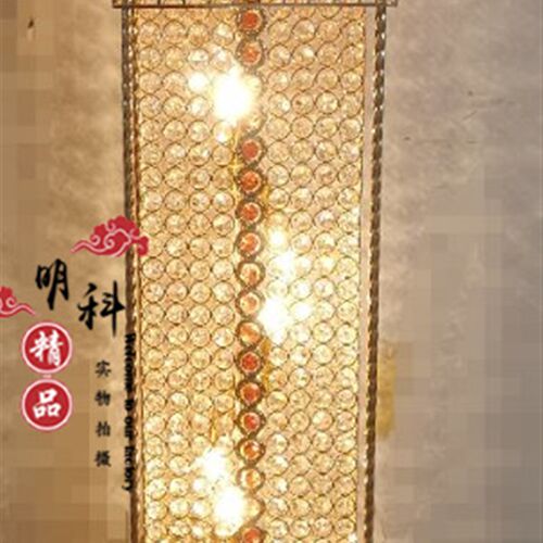 工艺灯精品 水晶金元宝灯 装饰落地灯 龟鹤延年 莲花方柱灯摆件