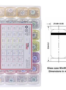 2800个28种 1206 0.5W 2V-39V 齐纳管包 LL34贴片稳压二极管套装