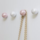 新款 圆球衣柜外侧面挂钩高档定制柜子旁免打孔挂衣钩无痕粘钩 法式