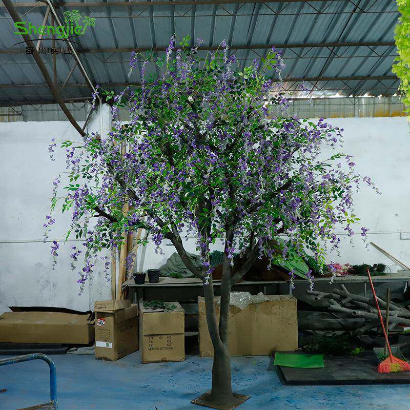 仿真紫藤花树紫藤花枝大型仿真树假树枝装饰仿真植物室外抗紫外