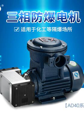 微型气泵AD40KEEACEX-P交流三相防爆电机电动无油防爆隔膜真空泵