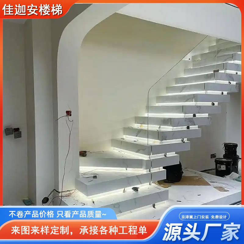 堆叠楼梯家用室内阁楼楼梯多功能省空间折叠楼梯稳固钢架结构
