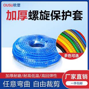 螺旋保护套煤矿阻燃抗静电软管胶管液压油管充电桩电缆耐磨