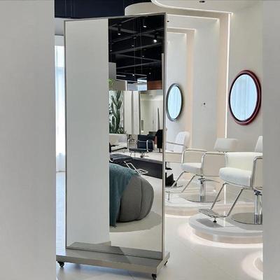 不锈钢发廊专用美发落地镜台移动式单双面镜子理发镜子IP网红剪发