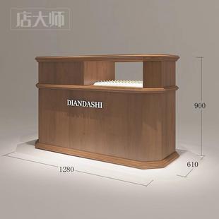 新中式服装店吧台桌收银台女装珠宝店饰品店首饰前台接待柜台玻璃