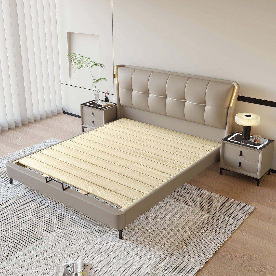 真皮床意式轻奢主卧1米8双人大床榫卯满铺现代1.5床,机械设备,其他机械设备,淘宝优惠券,粉丝福利购,淘宝优惠卷