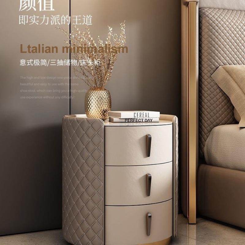 高级设计感圆形床头柜轻奢简约现代高颜值床边柜主卧,收纳整理,烫衣板及配件,淘宝优惠券,粉丝福利购,淘宝优惠卷