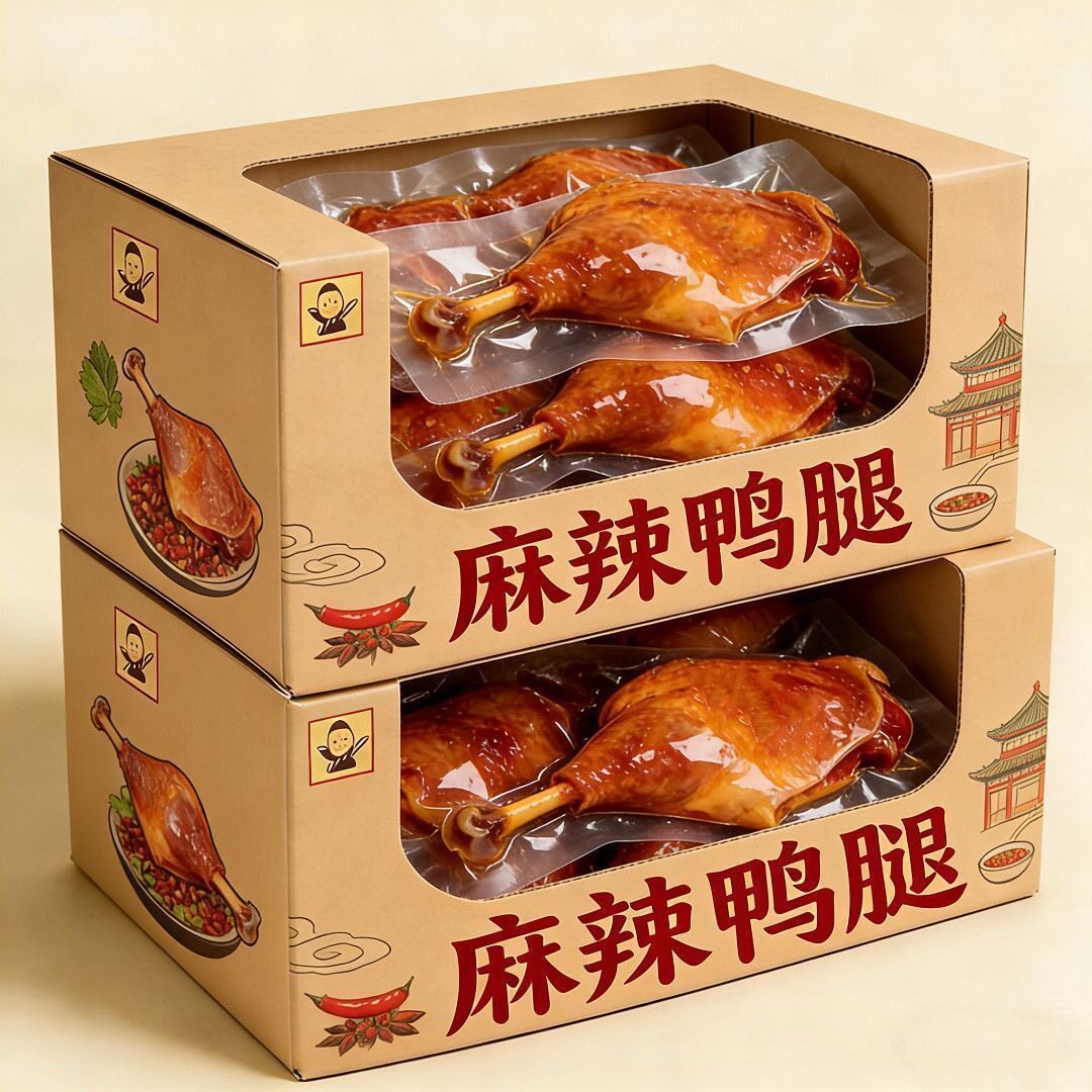 6 只麻辣大鸭腿】正宗川味麻辣鸭腿新鲜真空包装即食解馋美味鸭腿