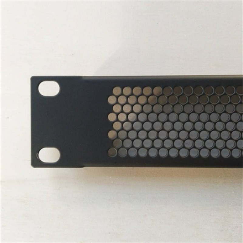 Penn Elcom 1U散热镂空金属面板挡板背板黑色网络服务器机柜配件
