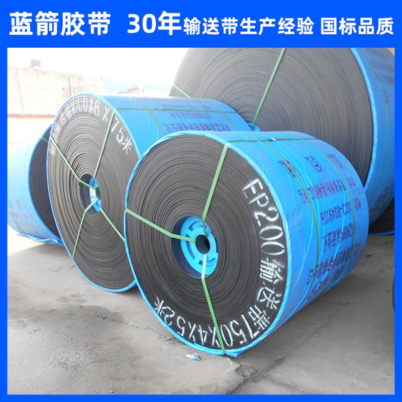 河北蓝箭加工定制难燃型帆布输送带 NN200尼龙阻燃输送带