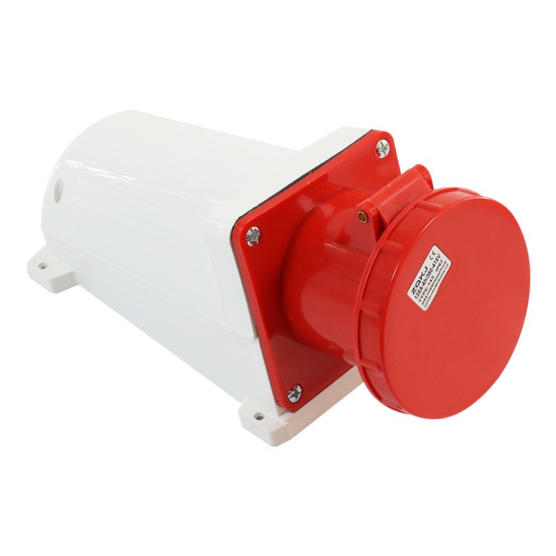 卓启科技工业明装三相四线插座5孔125A航空插头防水IP44 ZQ-145