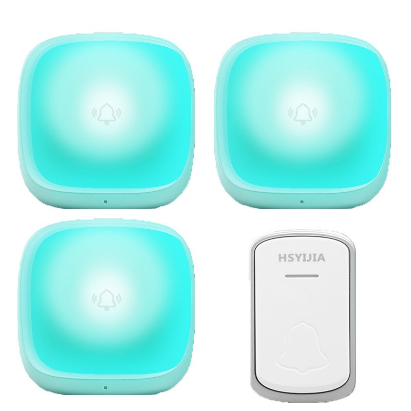 一拖三家用无线闪光门铃聋哑老人呼叫提醒发光大音量远距离提醒器