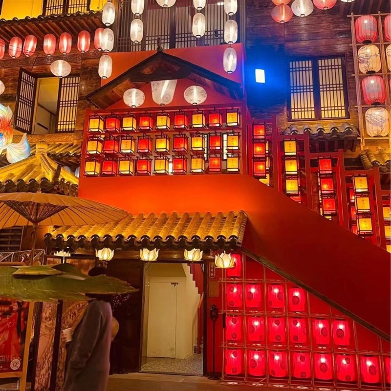 仿古中式木艺灯笼户外广告门头装饰火锅饭店餐厅走廊实木印字吊灯