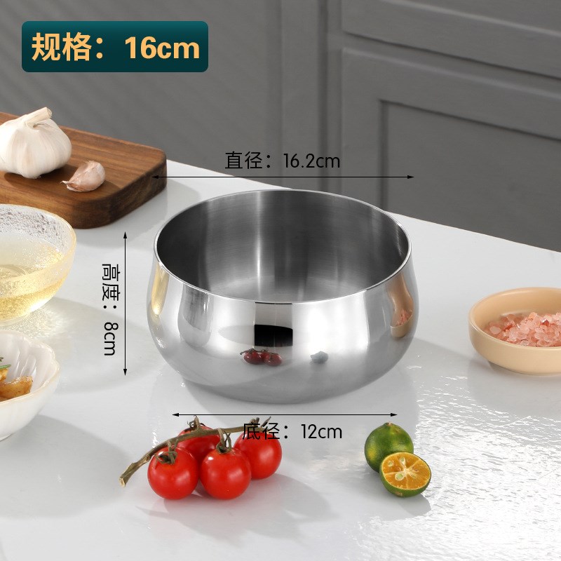 迪尼兰316不锈钢料理碗泡面碗法海碗家用吃饭碗汤碗煮汤煮面加厚