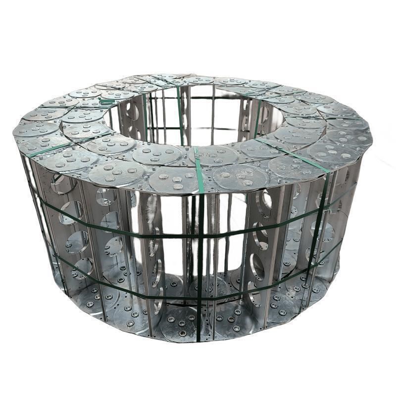 TL桥式穿线钢制拖链机床钢铝拖链不锈钢坦克链全封闭油管镀锌拖链