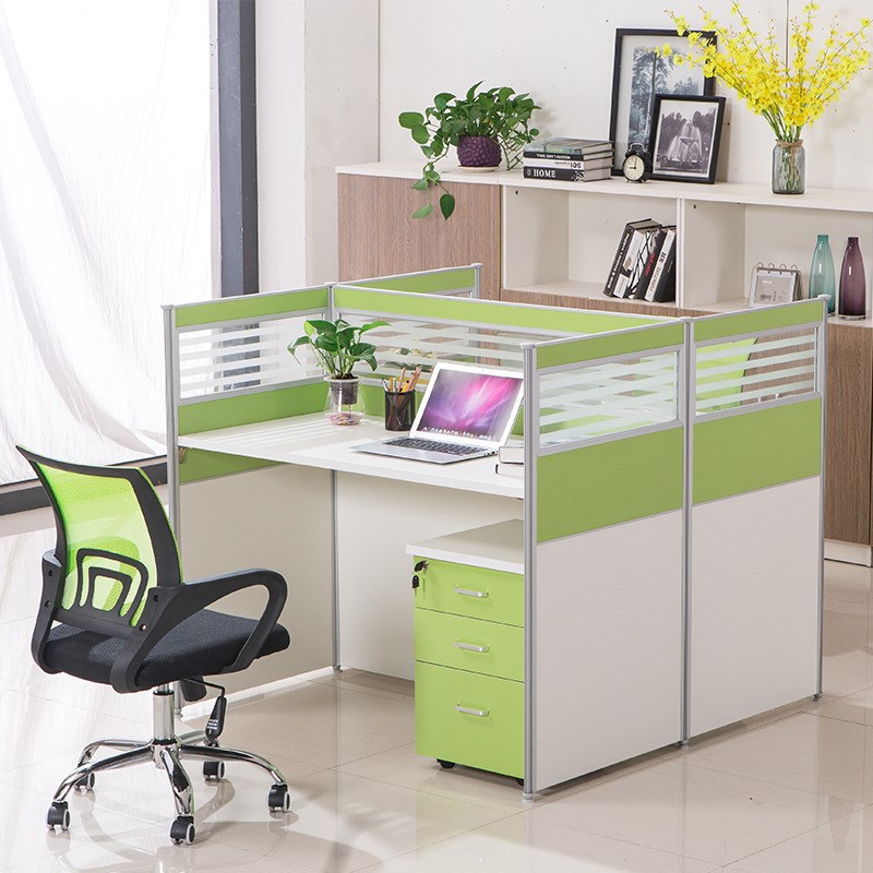 4/6人位屏风办公桌简约现代职员办公桌组合卡座屏风电脑桌办公桌