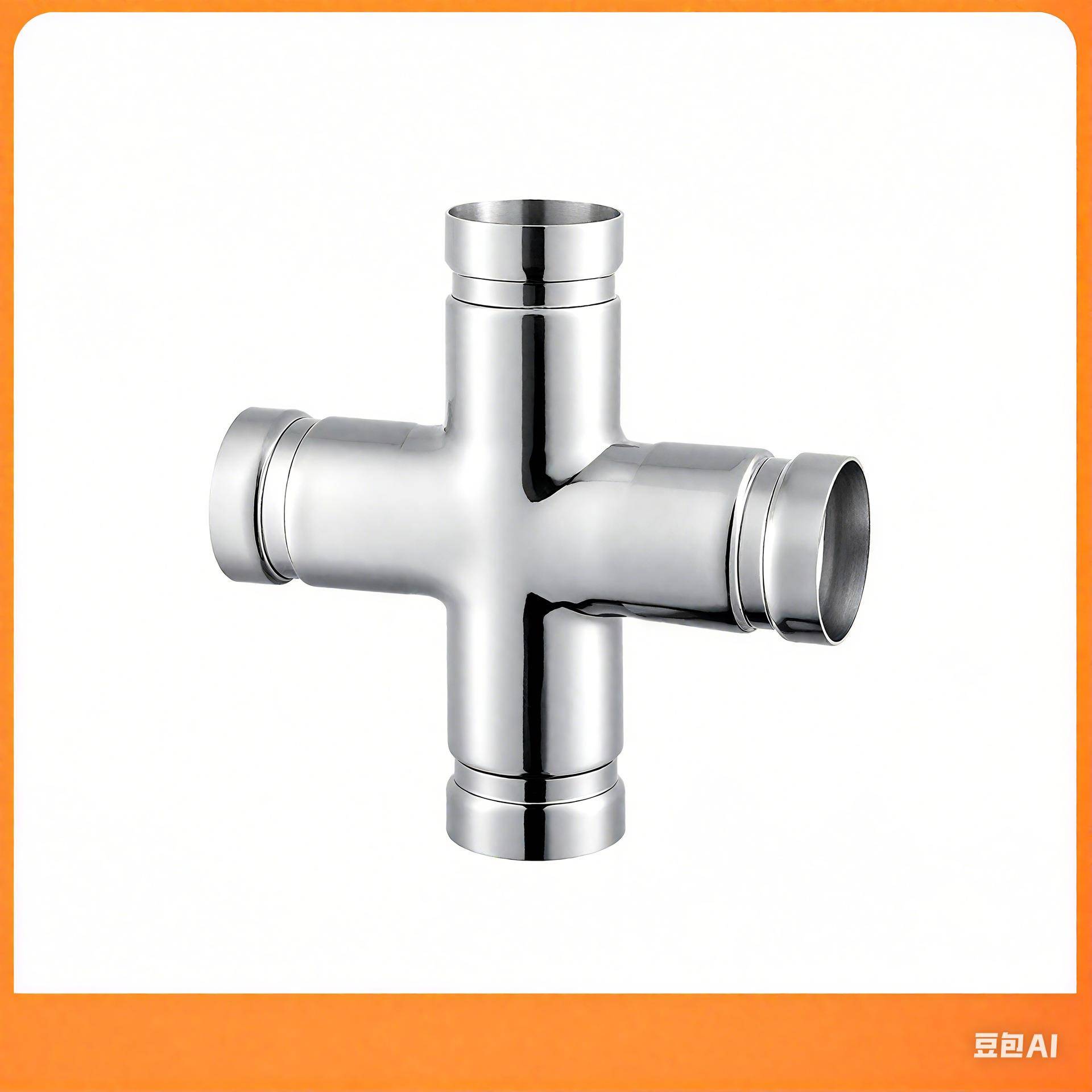 不锈钢管件沟槽等径四通、304/316L管件沟槽四通、生活供水管件。