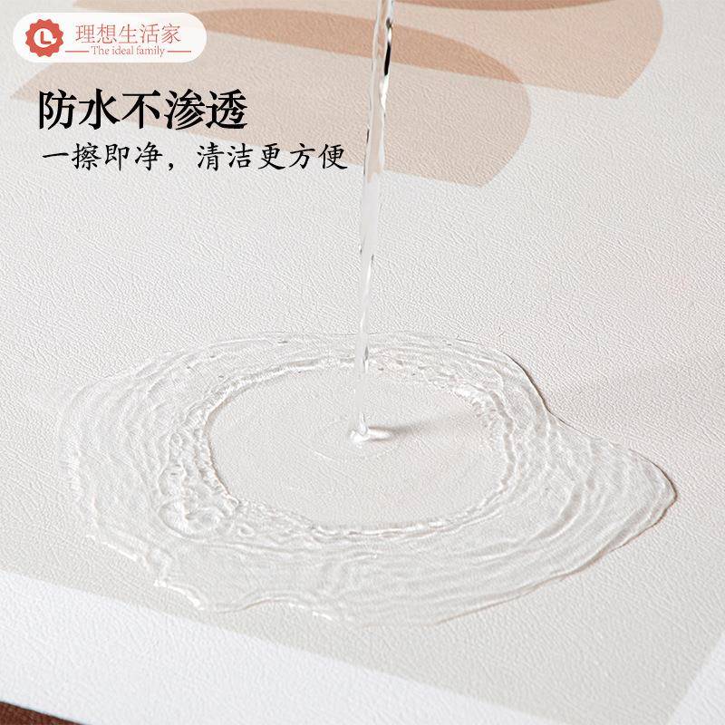 新革式皮椭圆形餐桌垫免中洗防水防油烫折防331叠伸缩圆桌桌布茶