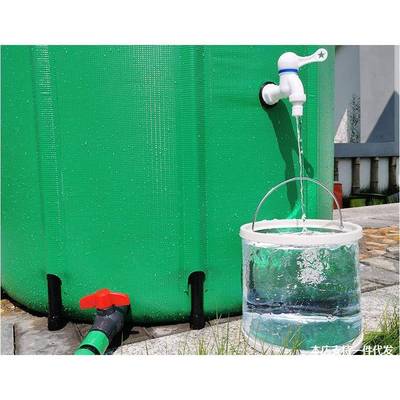 存水塑家用带盖储水户外大容量接水装水便携式料叠伸缩蓄桶634水