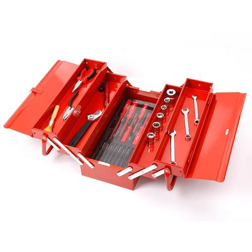 翻盖铁箱646工具式P铁箱可折叠手提工具箱K三0224T