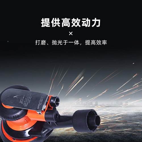 工业5寸方轴气动打磨机强劲399干磨除锈打机蜡圆盘汽车抛机角磨光