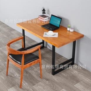 ZJ-1116创意铁艺桌腿架实木办书公电脑桌工业风金属脚桌简支架约