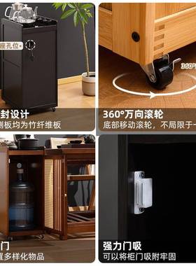 UTN移室动茶台茶桌家用阳台泡茶桌一整套办公放茶可水柜小茶几