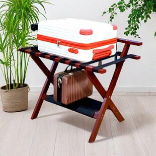 床置物架卧室床边衣酒服10068542临时放置店房间行头李架实木叠收