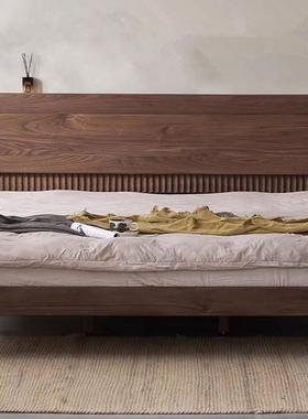 北美胡桃木床21631全实木白橡木卧室黑15米1.8米单人双人.木床樱