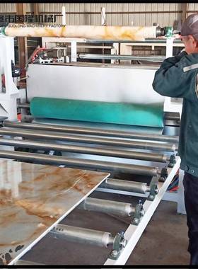 国大隆机板热械转印贴面机自动上下板软木板加84690热涂胶贴面机