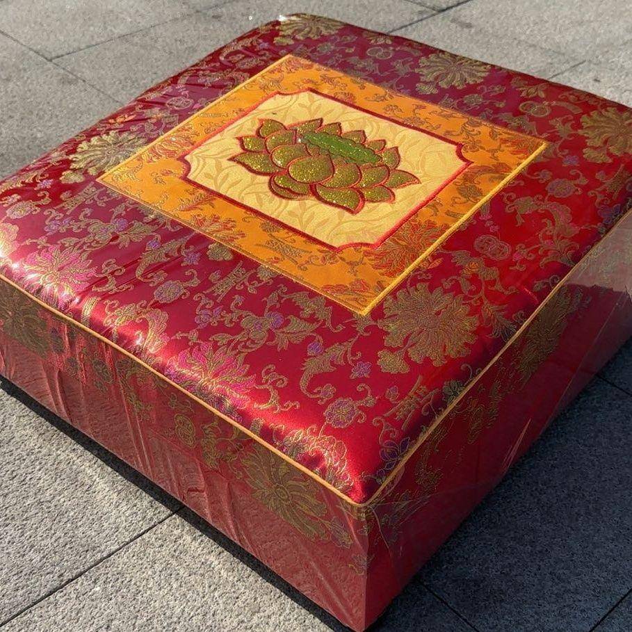 拜佛垫家用垫拜垫跪可拆洗拜垫垫寺院拜垫垫实木拜新款拜拜椅1027