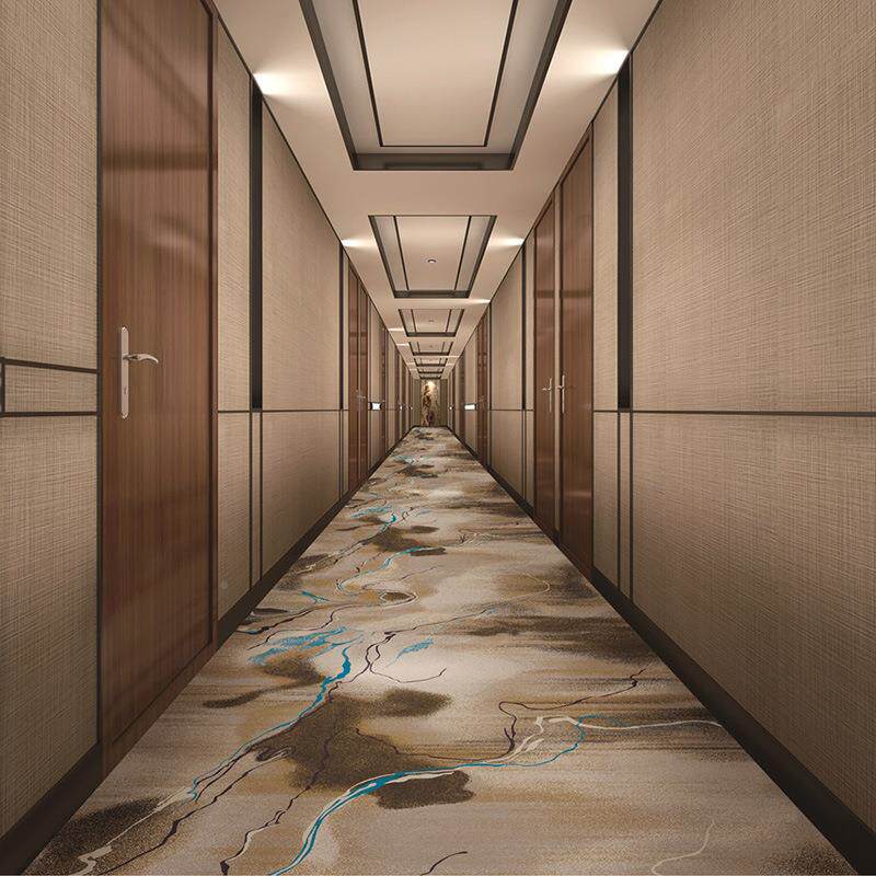 酒店宾馆走燃廊过防厂火地毯1200克阻b1级印花满铺zryh821地毯家